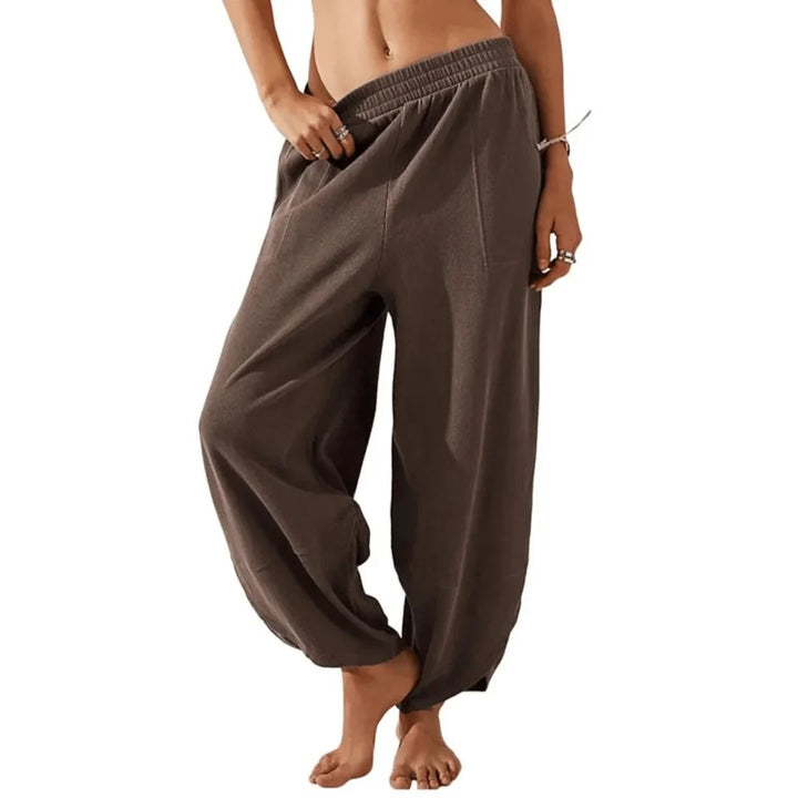 Casual Loose-Fit Elastic Waist Lantern Pants