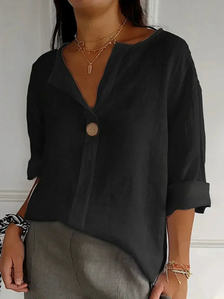 Relaxed V-Neck Blouse