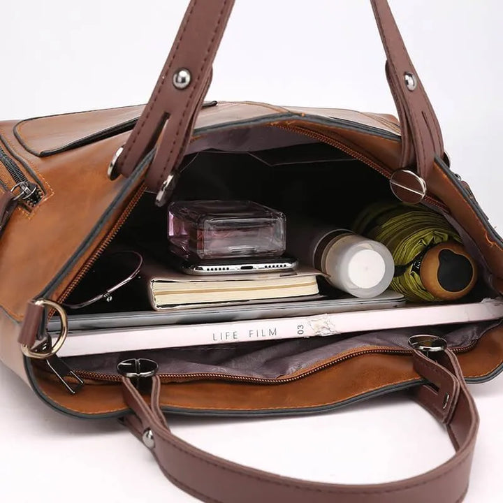LIVIA™ - Classic Leather Handbag
