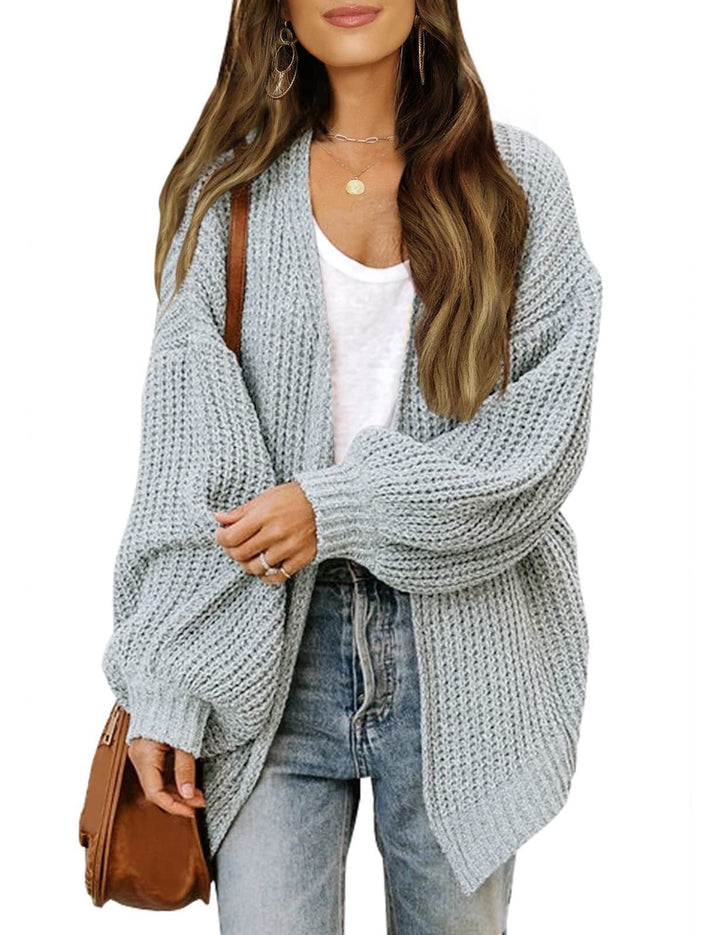 Katya™ | Chunky Knit Oversized Open Cardigan