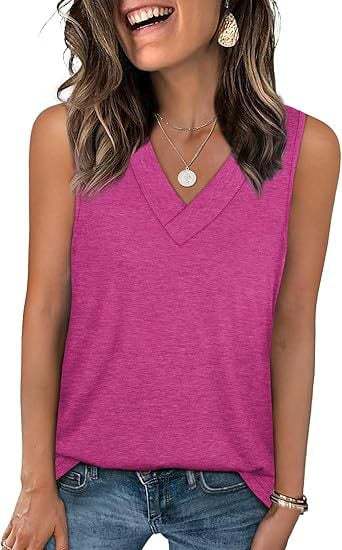 V-Neck Casual Sleeveless Tank Top
