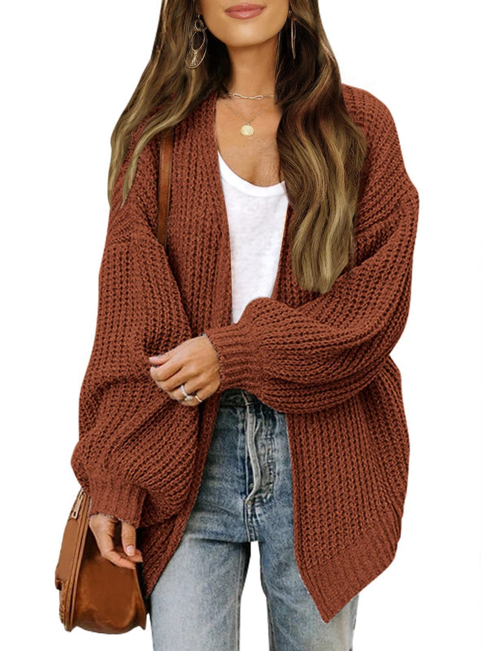 Katya™ | Chunky Knit Oversized Open Cardigan