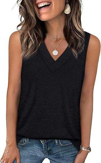 V-Neck Casual Sleeveless Tank Top