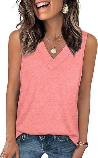 V-Neck Casual Sleeveless Tank Top