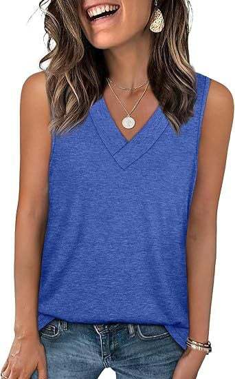 V-Neck Casual Sleeveless Tank Top