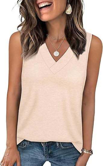 V-Neck Casual Sleeveless Tank Top