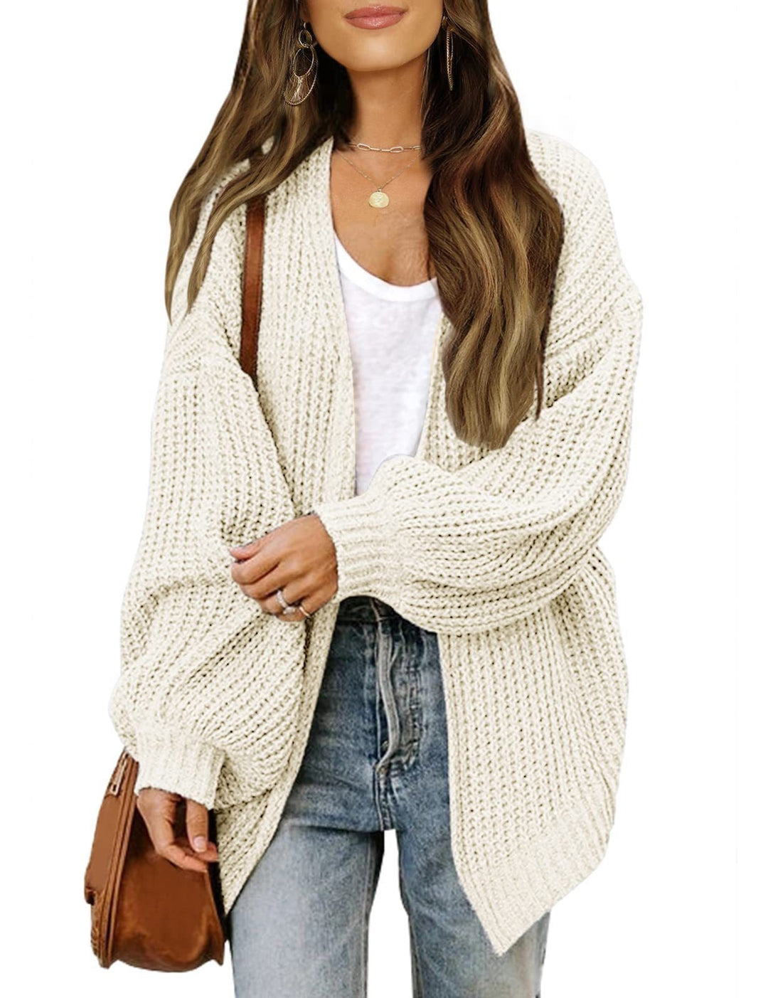 Katya™ | Chunky Knit Oversized Open Cardigan