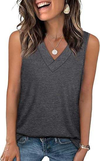V-Neck Casual Sleeveless Tank Top