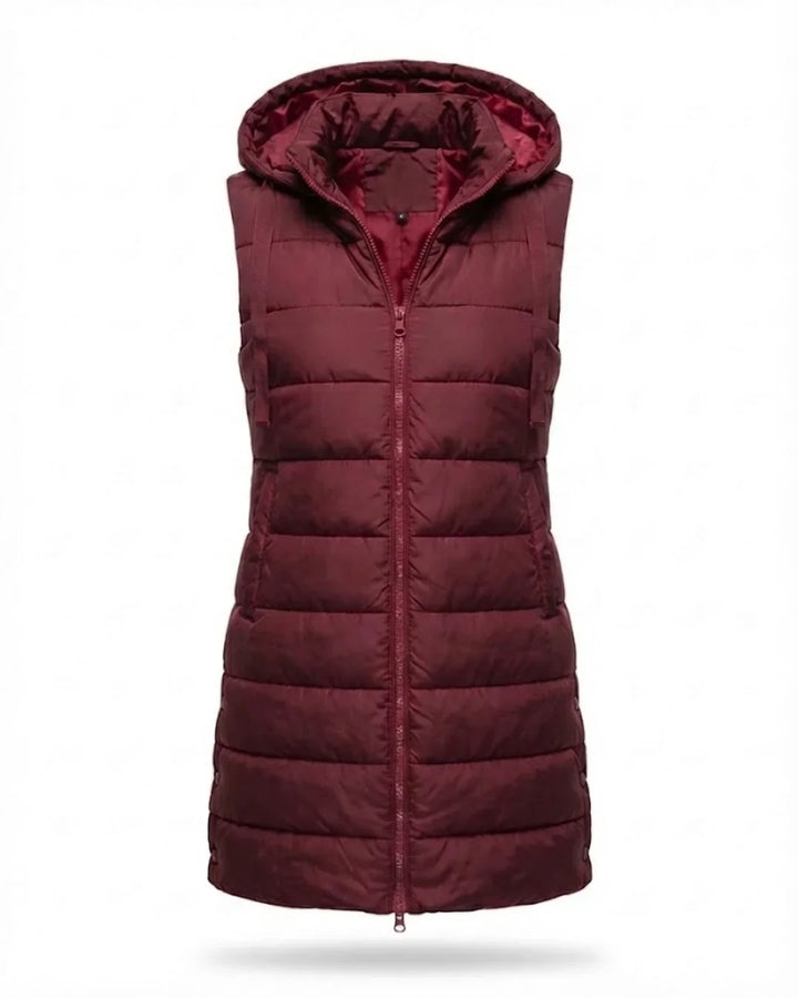 Sana™ | Hooded Longline Quilted Puffer Vest