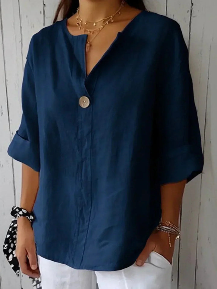 Relaxed V-Neck Blouse