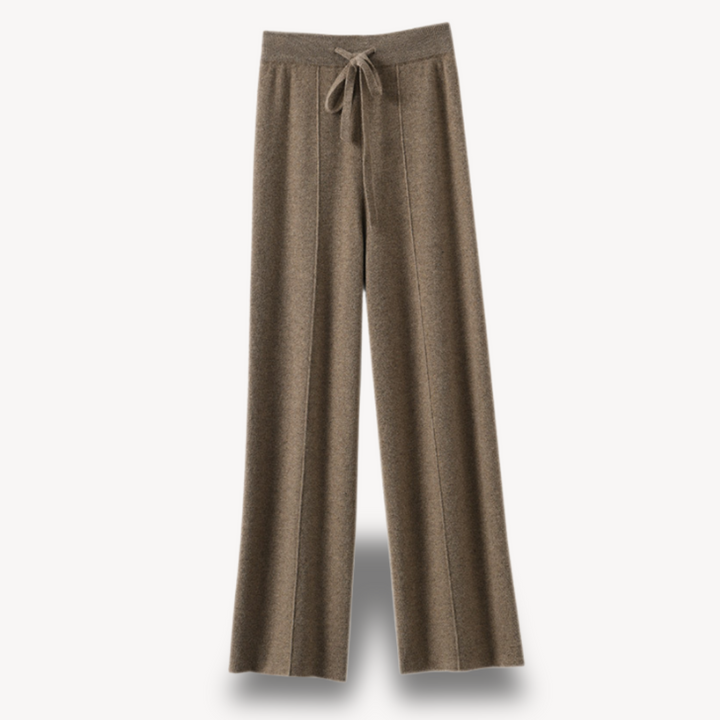Serena™ | Drawstring high-waist wide-leg knit pants