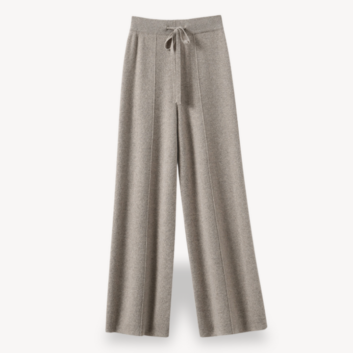 Serena™ | Drawstring high-waist wide-leg knit pants