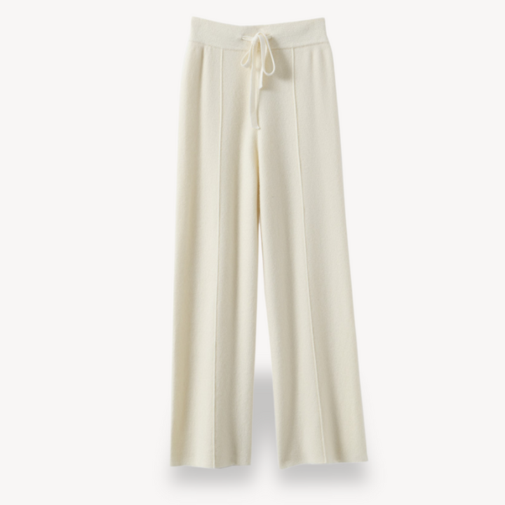 Serena™ | Drawstring high-waist wide-leg knit pants