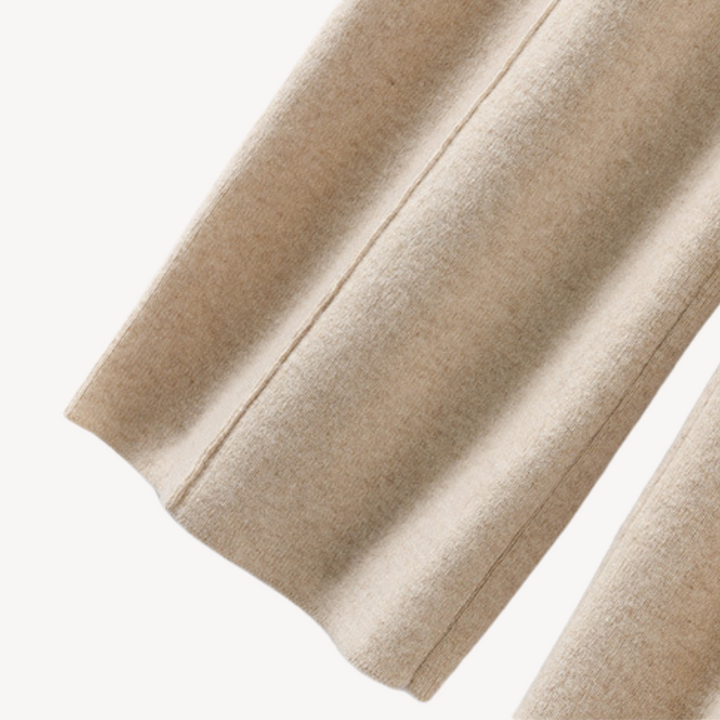 Serena™ | Drawstring high-waist wide-leg knit pants
