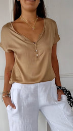 Sienna - V-Neck Blouse